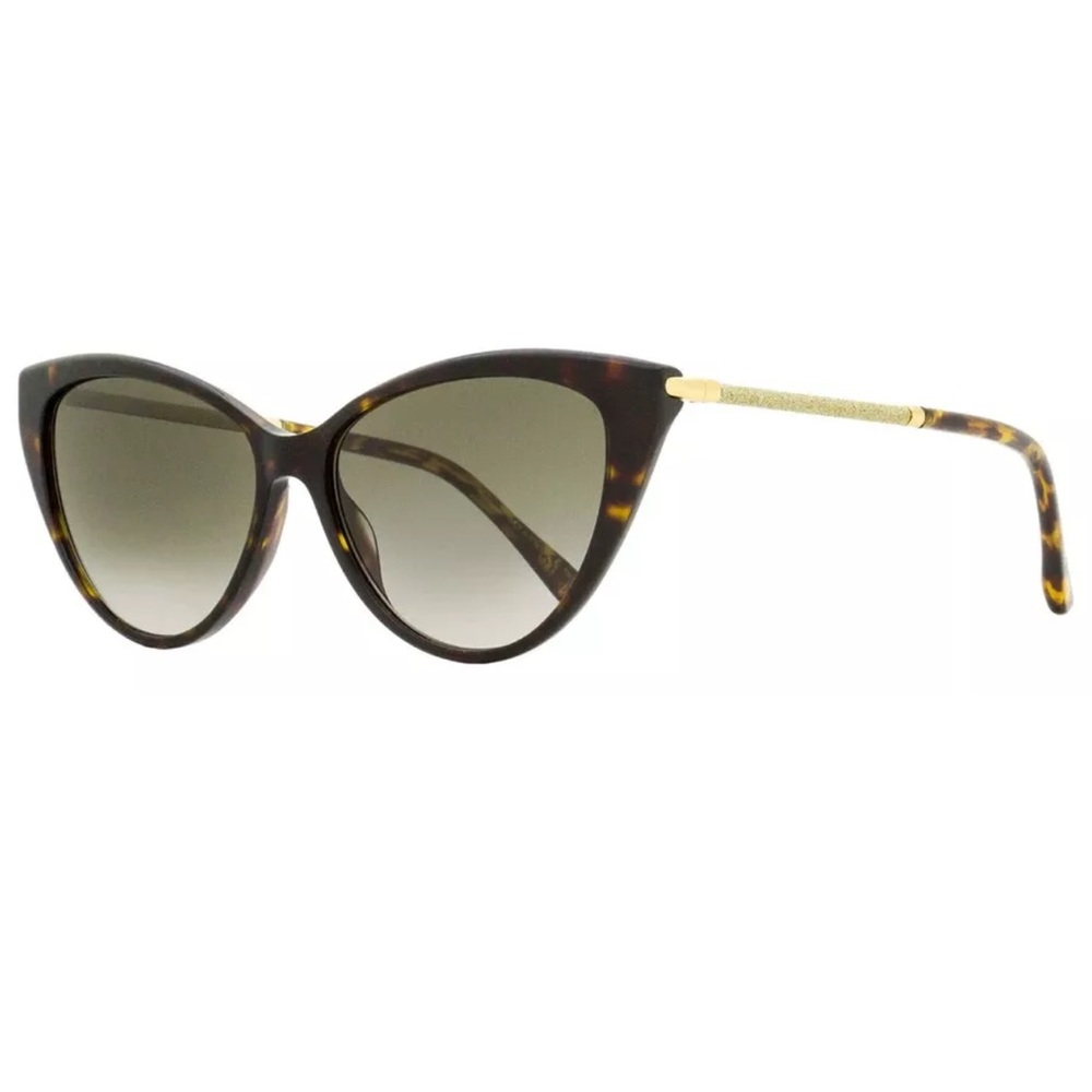 NWT [Jimmy Choo] VAL Cat Eye Havana Women’s Sunglasses with Case